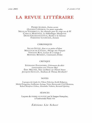 cover image of La Revue Littéraire N°13